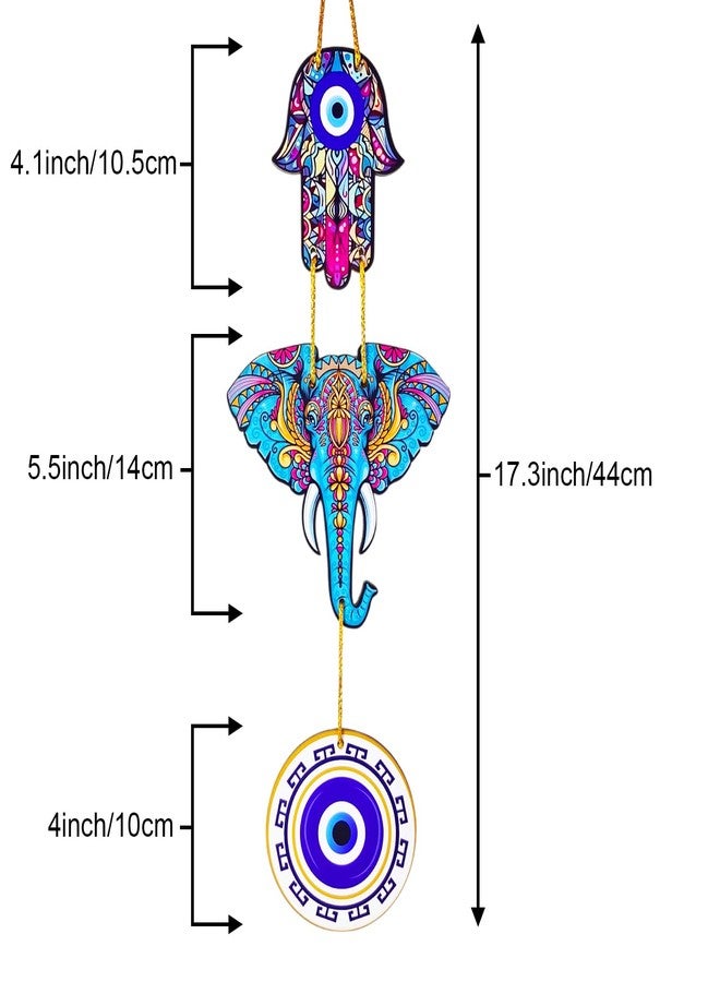 أسينشين لوحة جدارية خشبية على شكل فيل وعين شريرة، تضفي أجواءً إيجابية على المنزل، مثالية لتزيين غرف النوم والمكاتب والمطابخ. تُعدّ هذه اللوحة إضافة رائعة لأي منزل، كما أنها مناسبة لتزيين المداخل والأبواب. - Image 3